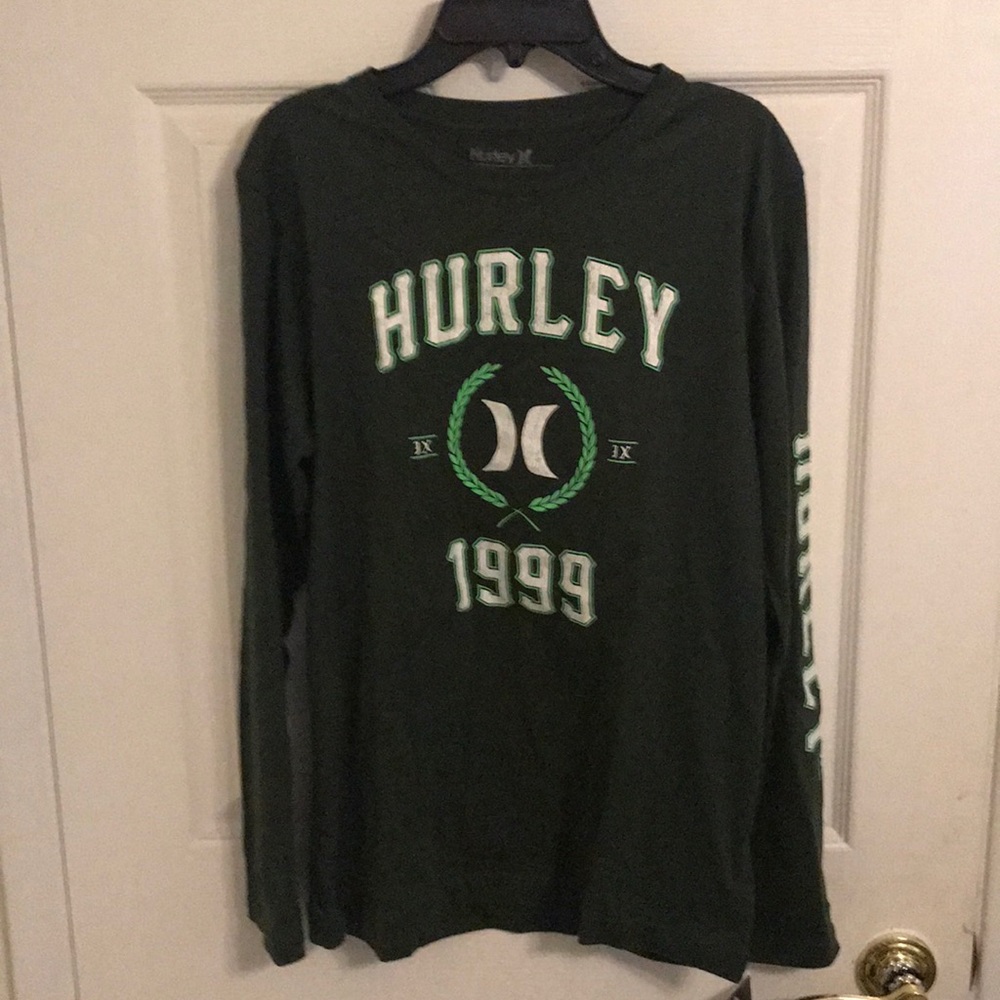NWT Boys Hurley long sleeve tee XL $24 Green